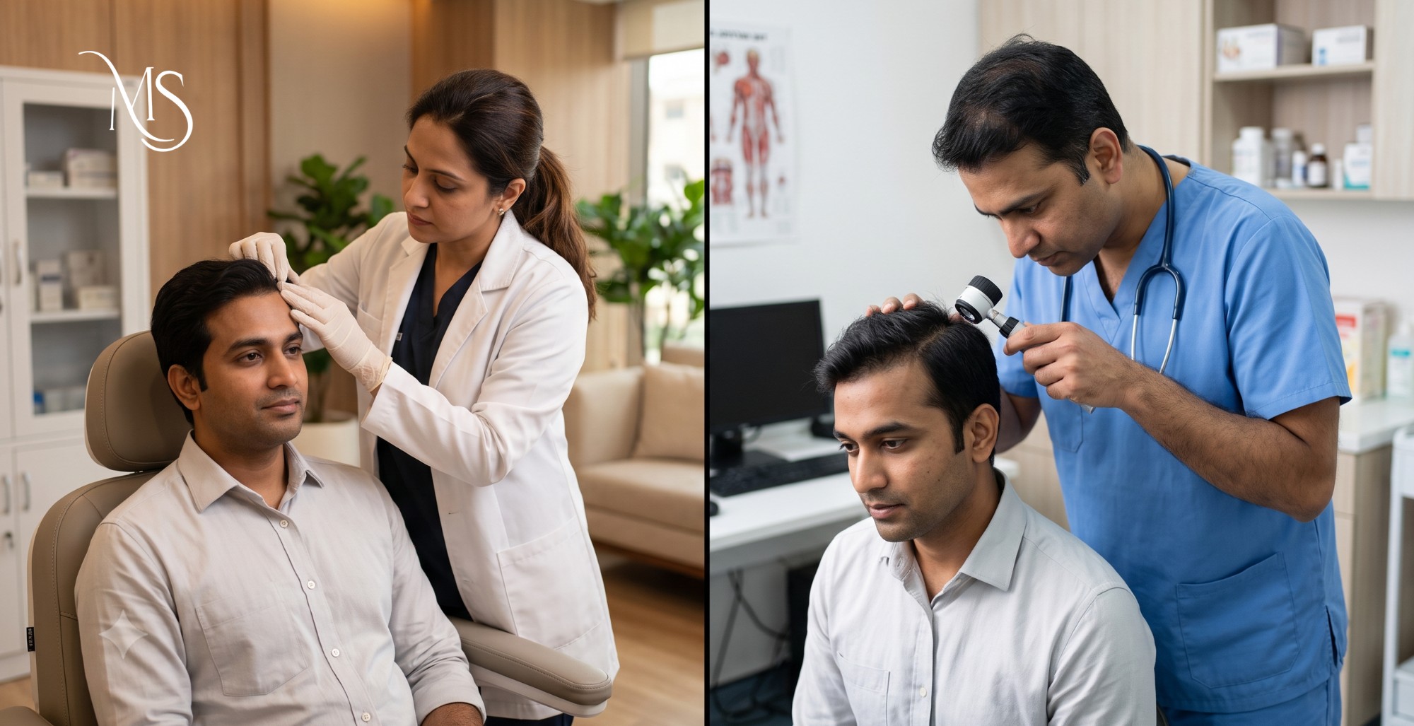 MS Hair & Skin Care doctor consultation compared with Dr. Lipy Gupta Clinic consultation